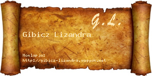 Gibicz Lizandra névjegykártya